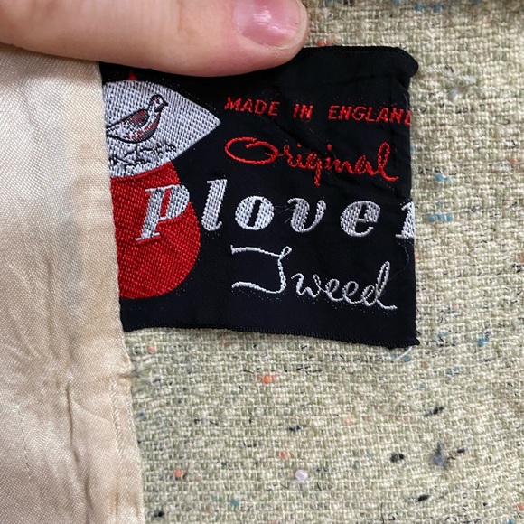 SOLD ELSEWHERE -  Vintage 50s/60s Original Plover Tweed Light Green Blazer - Picture 5 of 7